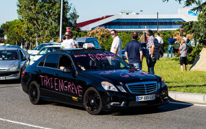 Taxi Drivers Protest Uber: Gyrostat (Wikimedia, CC-BY-SA 4.0)