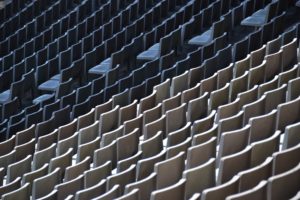 white chair lot in stadium