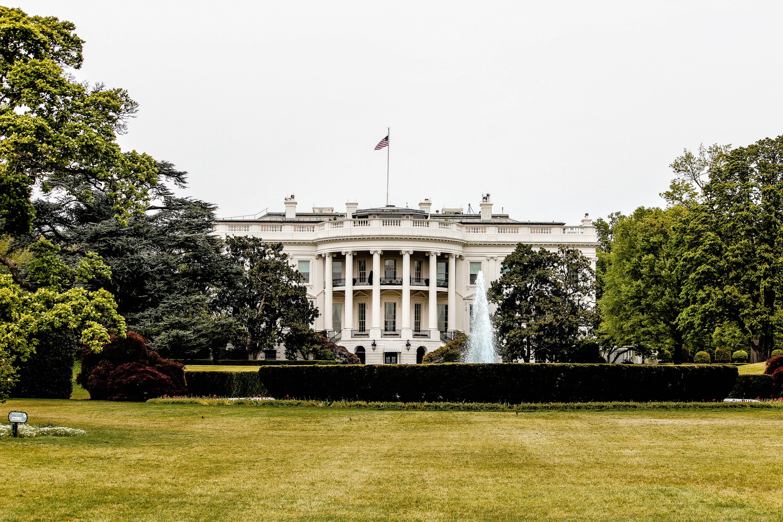 architectural photography of white house