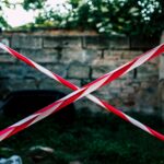 white red and blue candy cane